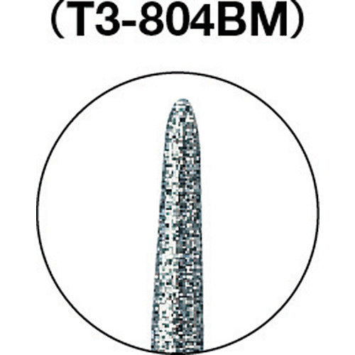 ＴＲＵＳＣＯ　ＣＢＮバー　Φ１．２Ｘ刃長８Ｘ軸３　＃１４０　T3-804BM　1 本