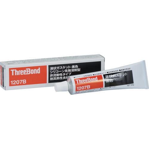 ＴＨＲＥＥＢＯＮＤ　液状ガスケット　ＴＢ１２０７Ｂ　シリコーン系工業用シール剤　黒色　１００ｇ　耐熱・耐湿・速硬化非流動タイプ（１２０７ＢＡ）　TB1207B　1 本