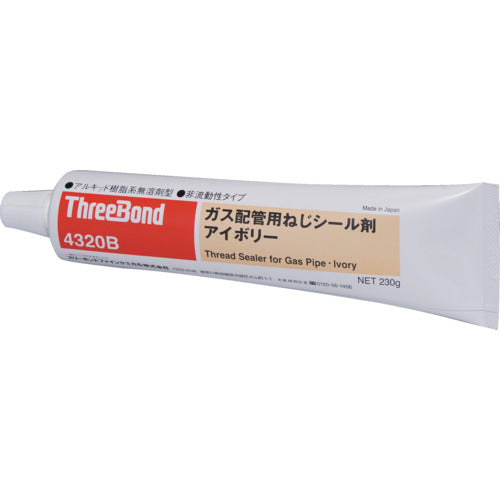 ＴＨＲＥＥＢＯＮＤ　ガス配管用ねじシール材　不乾性　都市ガス用　アイボリー　２３０ｇ（４３２０ＢＤ）　TB4320B　1 本