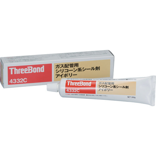 ＴＨＲＥＥＢＯＮＤ　配管用シール剤　ＴＢ４３３２Ｃ　２００ｇ　アイボリー色シリコーン系　都市ガス・ＬＰガス用（４３３２ＣＡ）　TB4332C　1 本