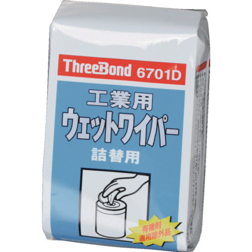 ＴＨＲＥＥＢＯＮＤ　工業ウェットワイパー　ＴＢ６７０１Ｄ　８０枚入り（６７０１ＤＥ）　TB6701D　1 PK