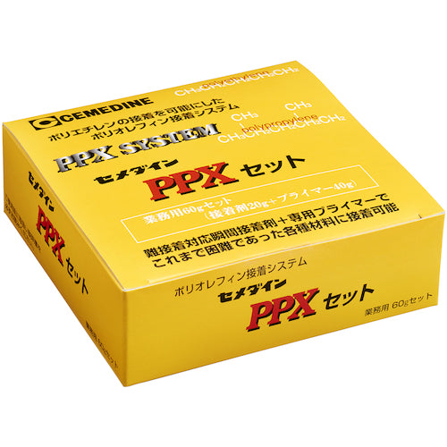 セメダイン　ＰＰＸセット　６０ｇセット（基材２０ｇ＋プライマー４０ｇ）（業務用）（ポリオレフィン・難接着剤用瞬間接着剤）　ＡＣ−１１０　AC-110　1 Ｓ