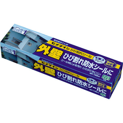 セメダイン　ひび割れシール　グレー　１２０ｍｌ（外壁ひび割れ防水シール）　ＳＸ−０１１　SX-011　1 本
