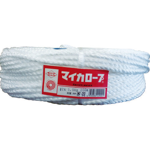石本　マイカロープ＃７Ａ１．５ｋｇ　白　MLP-7A　1 巻