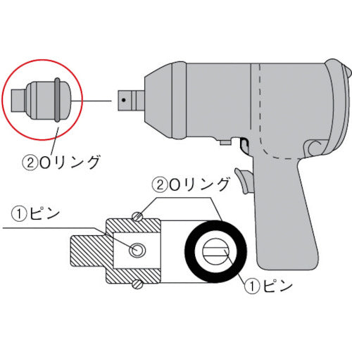 ＴＯＮＥ　インパクト用Ｏリング　（１Ｐｋ（袋）＝１０個入）　内径３１．１ｍｍ　厚さ５．３ｍｍ　RAS322S　1 PK