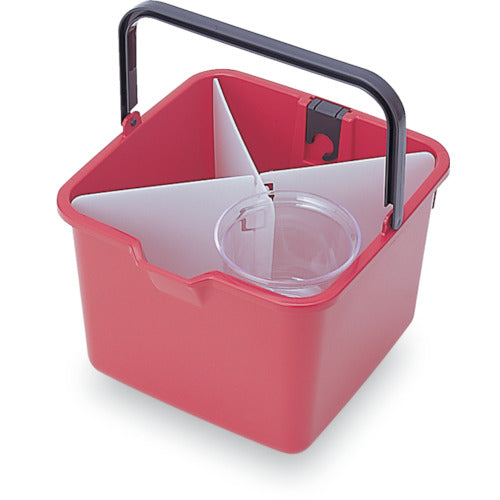 テラモト　仕切り付きバケツ　エンジ　CE-447-000-6　1 個