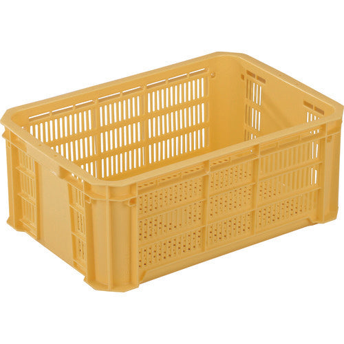 リス　ＭＢ型メッシュコンテナー　３６９８２２　ＭＢ−２１５Ｆ　黄　MB-215F　1 個