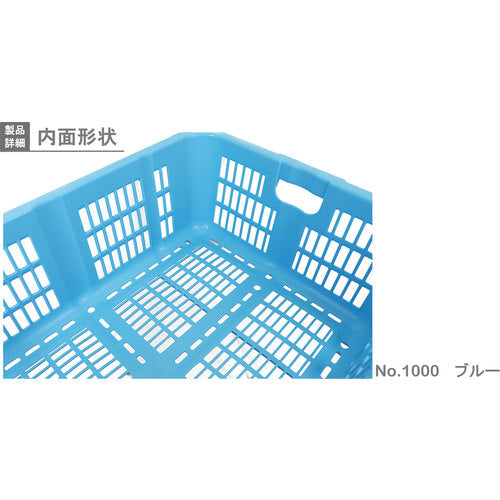 リス　メッシュコンテナ　１３０１５６　プラスケットＮｏ．１０００本体８７Ｌ　青　NO-1000　1 個