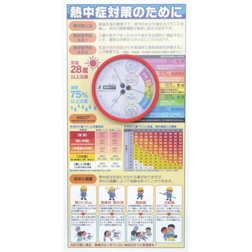 グリーンクロス　熱中症注意標識（防雨型温湿度計付）　1179041000　1 台