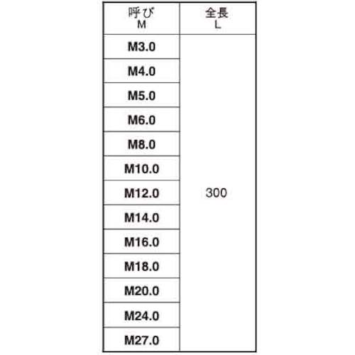 ＳＵＮＣＯ　ＥＣＯ−ＢＳ寸切　Ｍ６Ｘ３００　（１本入）　C1-01-00C0-0060-0000-00　1 本