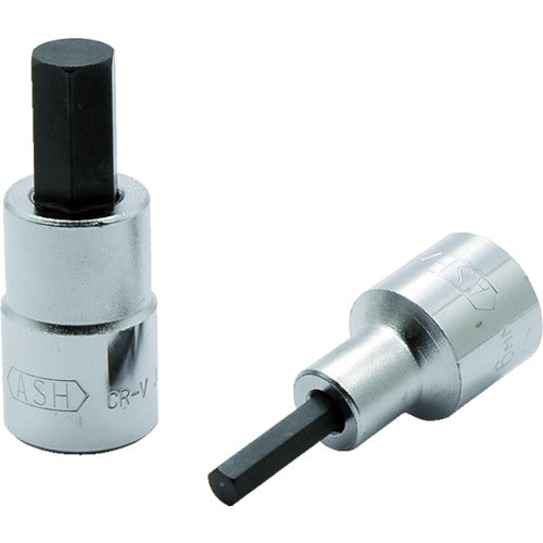 ＡＳＨ　ソケットレンチ用ヘキサゴンソケット１２．７□×４ｍｍ　VX4004　1 個