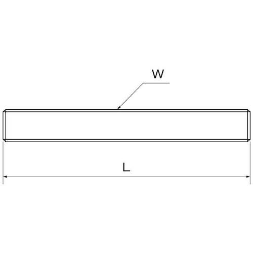 ＳＵＮＣＯ　ユニクロ　寸切ボルト（定尺）　Ｗ１／２　Ｘ２８５　（１本入）　C1-00-0002-8040-0000-01　1 本