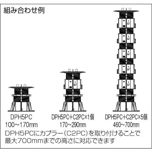 ＳＵＧＡＴＳＵＮＥ　（２７０１８０９２３）ＤＰＨ５ＰＣブゾン　ペデスタルシステム※在庫限り　DPH5PC　1 個
