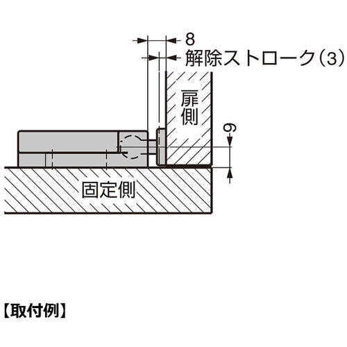 ＳＵＧＡＴＳＵＮＥ　（１４００５８０６４）ＭＣ−３７Ｆ−ＢＫプッシュラッチ　MC-37F-BK　1 個