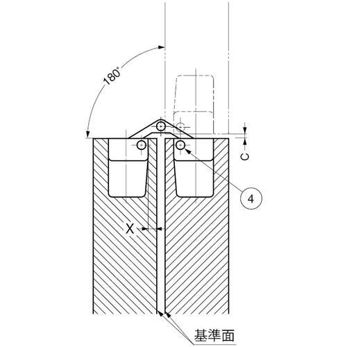 SUGATSUNE (170090081) Hidden hinge for R-60 router R-60 1 piece