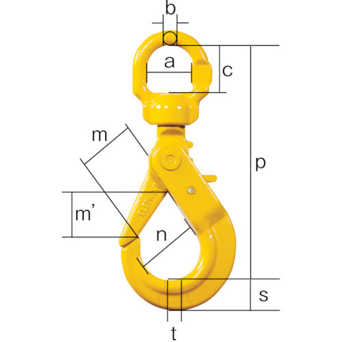 ZOJIRUSHI Swivel Hook (with ball bearing) 1.0t BKE-06 1 piece