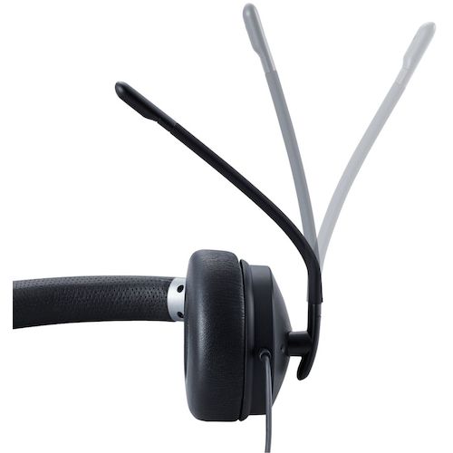 エレコム　有線ヘッドセット　デュアルマイクノイズリダクション　４０ｍｍドライバ　ＵＳＢ−Ａ　片耳　ブラック　HS-HP100UNCBK　1 個