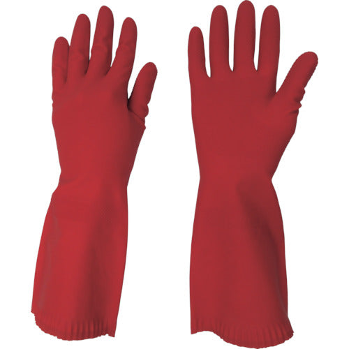 Vinylstar Natural Rubber Gloves, Beauty Medium Thickness, Autumn Red, S, 265-S, 1 pair
