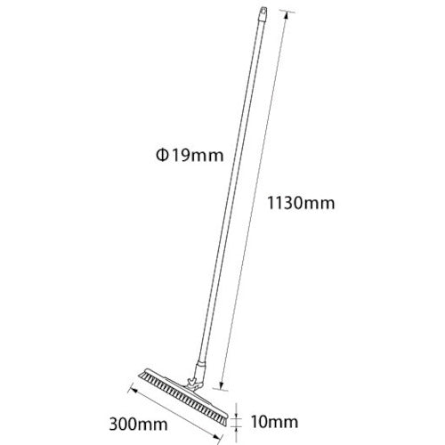 BURRTEC Barcute Plus Under Machine Cleaning Brush, White, 1, Hard, 63114001, 1 pc