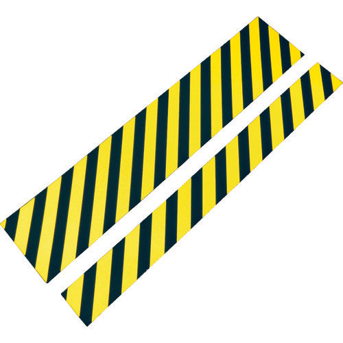 日東エルマテ　反射トラクッション　８ｍｍ×１００ｍｍ×２ｍ　黄／黒　HTR-100-2-8T　1 枚