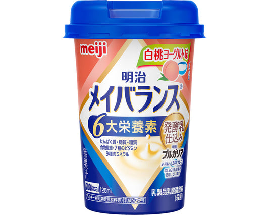 메이지 메이 밸런스 Mini컵 흰 복숭아 요구르트 맛 / 1415456 125mL 1개