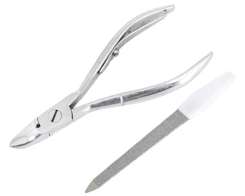 ニッパー型爪切り　爪仕上げヤスリ付 / F-21　1 個