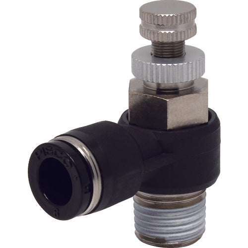 PISCO Throttle Valve Elbow Tube 8MM Thread R1/4 JNC8-02 1 pc