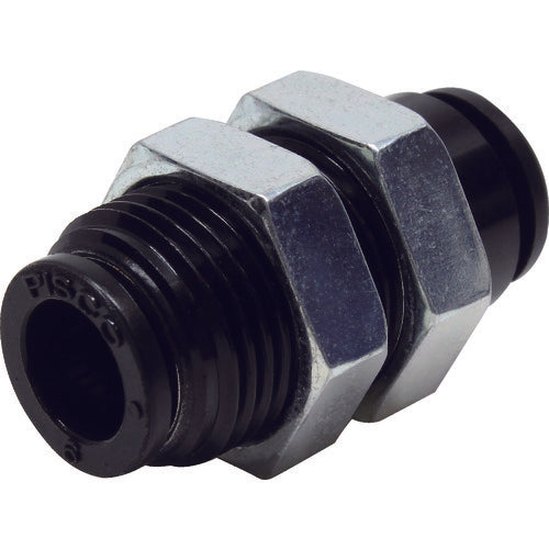 ＰＩＳＣＯ　チューブフィッティングミニタイプ　隔壁ユニオン　６×６　PM6M　1 個