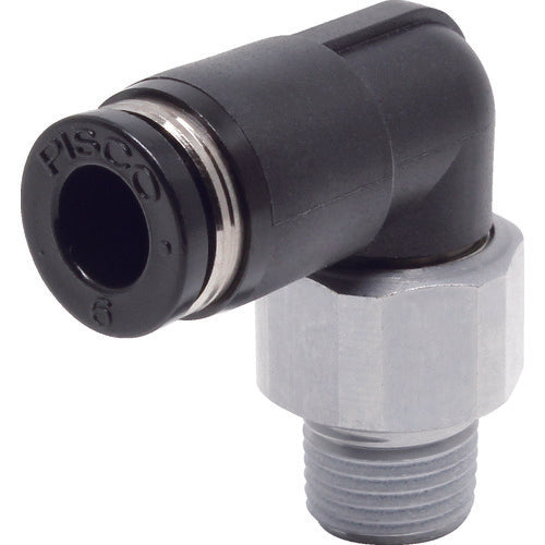PISC 로터리 조인트 엘보 튜브 6 접속 구경 R1/8 RL6-01 1개