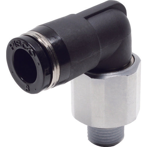 PISCO 로터리 조인트 엘보 튜브 8 접속 구경 R1/8 RL8-01 1개