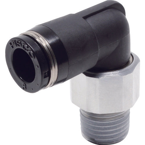 PISC 로터리 조인트 엘보 튜브 8 접속 구경 R1/4 RL8-02 1개