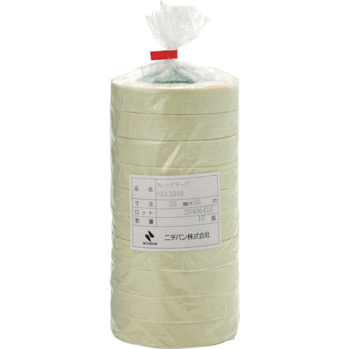 Nichiban Crepe Tape 3310-25 25mm x 50m (10 rolls) 3310H-25 1 bag