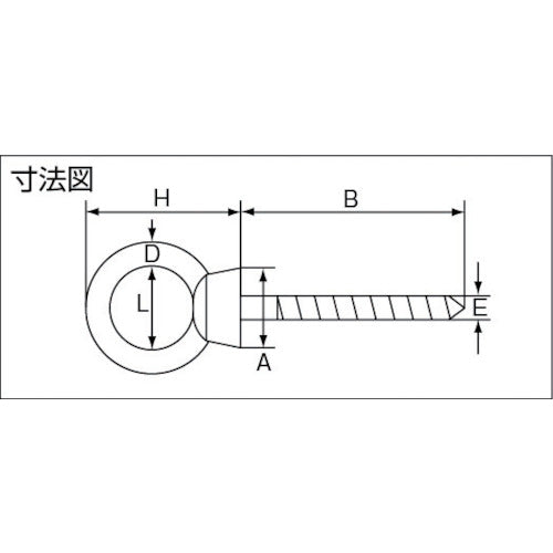 水本　ステンレス　ロングアイスクリュー　内径２４ｍｍ　B-2159　1 個