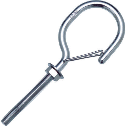 水本　ステンレス　ネットフック　捻子径Ｍ−４　全長７５ｍｍ　B-2254　1 個