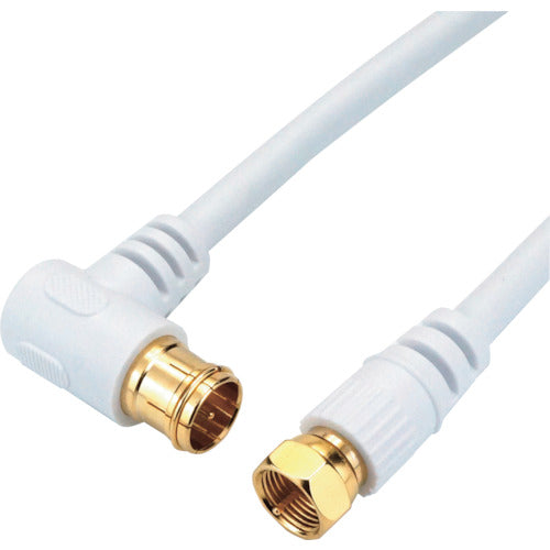 HOLIC Antenna Cable 20m White L-shaped Insertion/Screw Connector HAT200-122LSWH HAT200-122LSWH 1 pc
