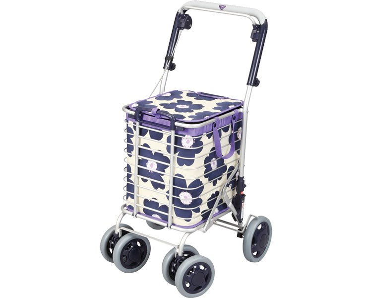 알루미늄 와이어 카트 / A-0245H 꽃무늬 블루 1대