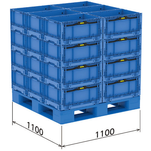 Sanko Folding Container 561120 Oricon EP41B-2 Blue 56112000BL503 1 pc