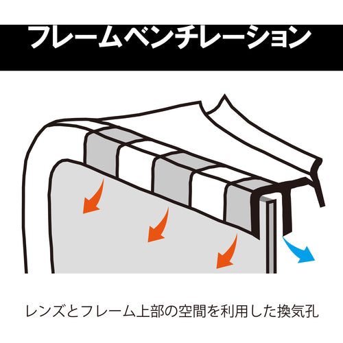 YAMAMOTO Goggle-type protective glasses, double lens, YG-5100D, 1 piece