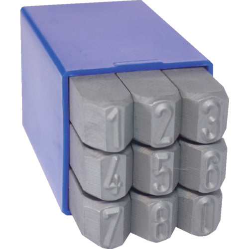 Grablem Reverse Number Engraving Set Standard 0-9 2mm 10302000 1 S