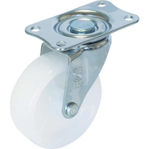 YUEI Plate-type Swivel Caster Nylon Wheel Diameter 50mm E-type E-type Mounting Dimensions 56 x 28 E-50N 1 pc