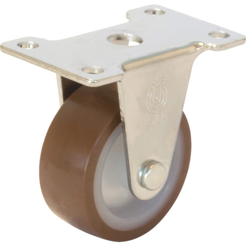 유에이 플레이트식 고정 캐스터 우레탄 바퀴 직경 50mm E타입 ER형 설치 치수 56×28 ER-50UR 1개