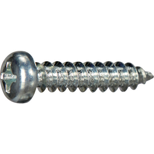 TRUSCO Pan Head Tapping Screw Type 1A Trivalent White M4 x 20 10 Pieces Small Pack Y839-0420 1 Bag