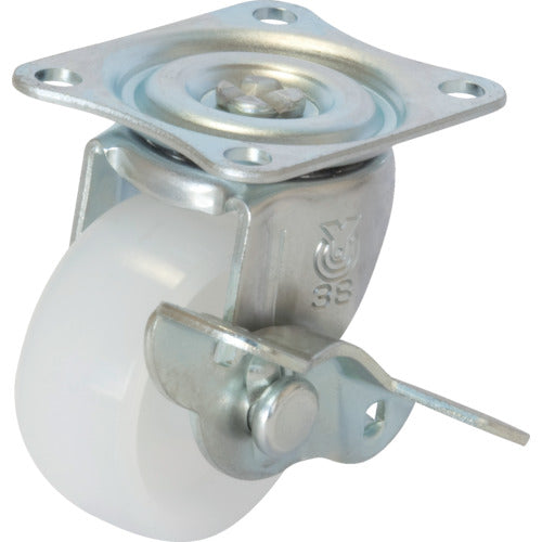 YUEI Plate-type Swivel Caster Nylon Wheel Diameter 38mm with Stopper G Type G-S Type Mounting Dimensions 36 x 28 G-38NS 1 pc