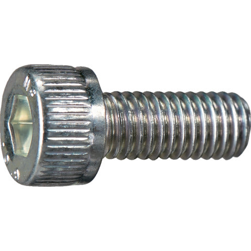 TRUSCO 육각구멍부착 볼트 3가백 전나사 M3×6 10개입 소량팩/캡볼트(CAP) Y807-0306 1봉