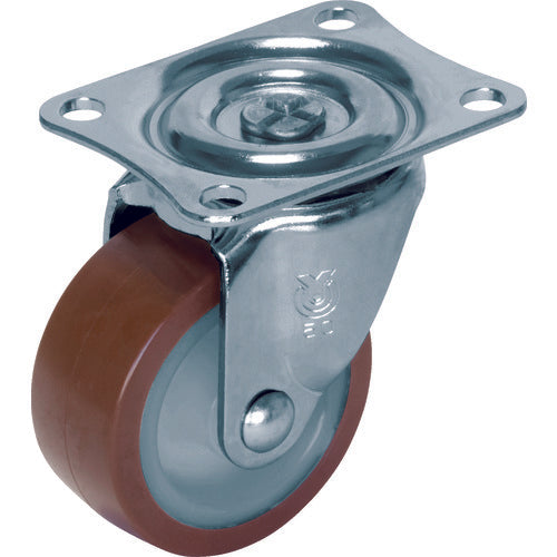 YUEI Plate-type Swivel Caster Urethane Wheel Diameter 65mm G-Type G-Type Mounting Dimensions 55 x 42 G-65UR 1 pc