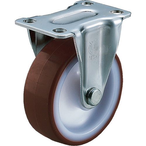 YUEI Plate-type Fixed Caster Urethane Wheel Diameter 65mm G Type GR Type Mounting Dimensions 55 x 28 GR-65UR 1 pc