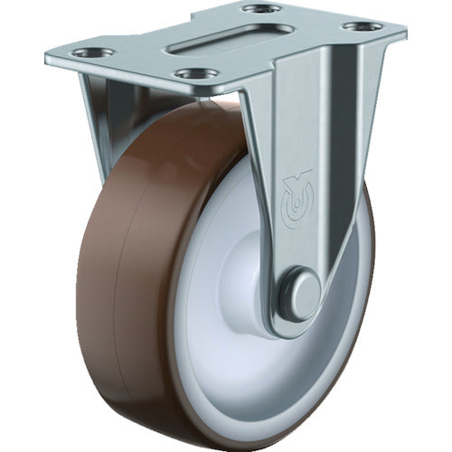 YUEI Plate-type Fixed Caster Urethane Wheel Diameter 75mm G Type GR Type Mounting Dimensions 55 x 28 GR-75UR 1 pc