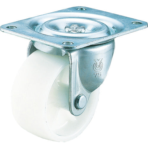 YUEI Plate-type Swivel Caster Nylon Wheel Diameter 65mm M Type MG Type Mounting Dimensions 76 x 44 MG-65N 1 pc