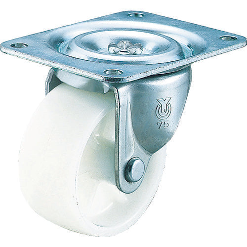 YUEI Plate-type Swivel Caster Nylon Wheel Diameter 75mm M Type MG Type Mounting Dimensions 87 x 60 MG-75N 1 pc