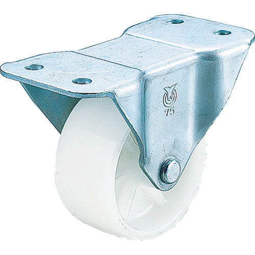 ユーエイ　プレート式　固定　キャスター　ナイロン　車輪径７５ｍｍ　　Ｍタイプ　ＭＲ型　取付寸法１００×３０　MR-75N　1 個